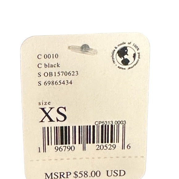 NWT FreePeople Black Long Sleeve One Piece with Snaps down Front Size XS - Picture 4 of 5